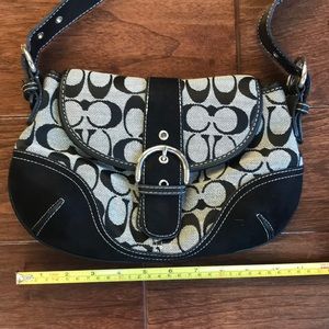 Authentic Coach Black & White Logo Handbag